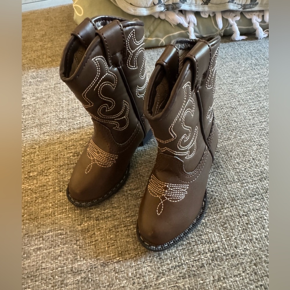 Canyon Trails Brown Western Cowboy Boots Toddler Size 5M